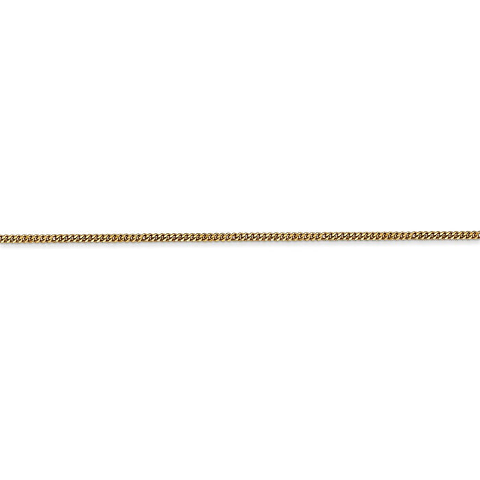 14k 1.3mm Curb Pendant Chain