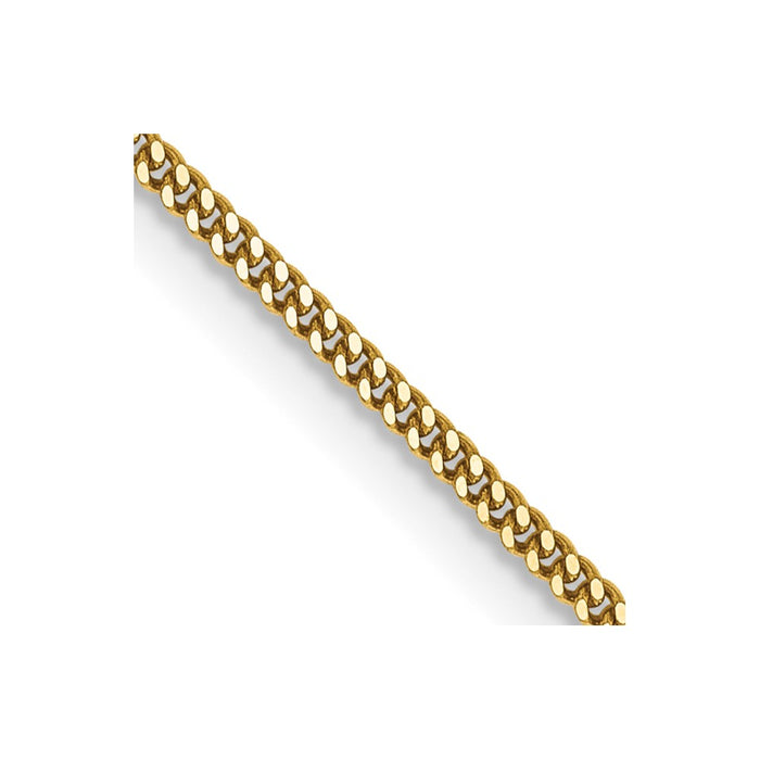 14k 1.3mm Curb Pendant Chain