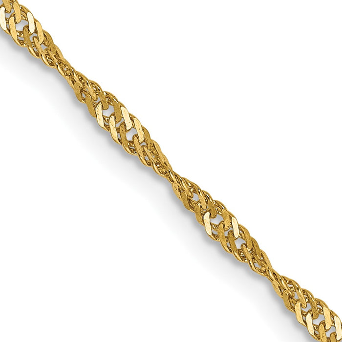 14k 1.3mm Curb Pendant Chain