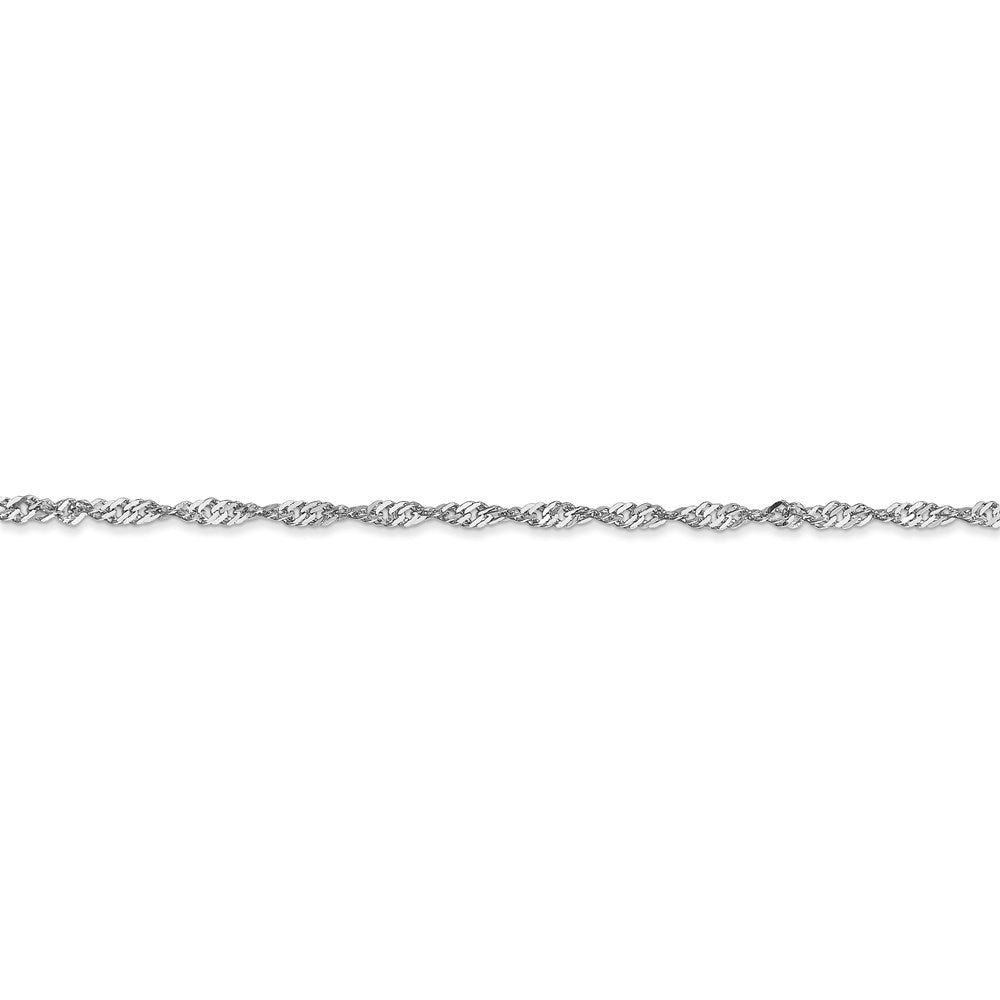 14k White Gold 1.7mm Singapore Chain