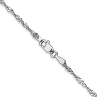 Thumbnail for 14k White Gold 1.7mm Singapore Chain