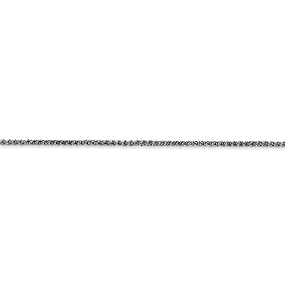 14k WG 1.2mm Solid Diamond-cut Spiga Chain
