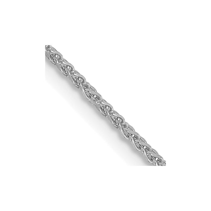 14k WG 1.2mm Solid Diamond-cut Spiga Chain