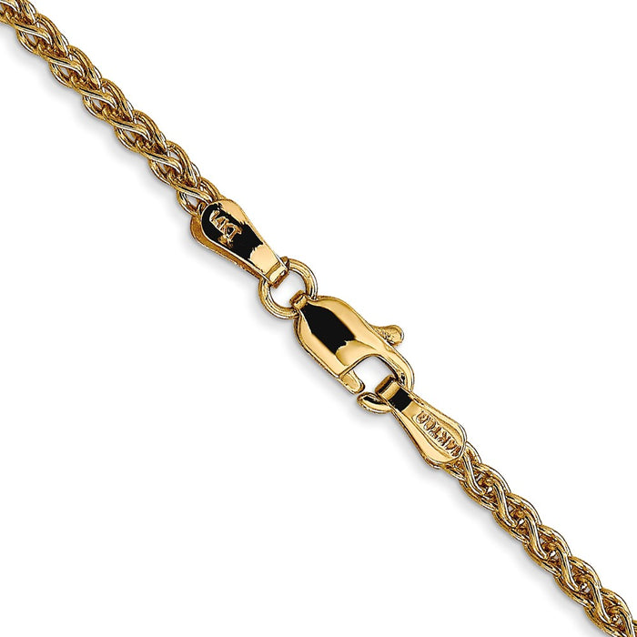 14k 2mm Spiga Chain