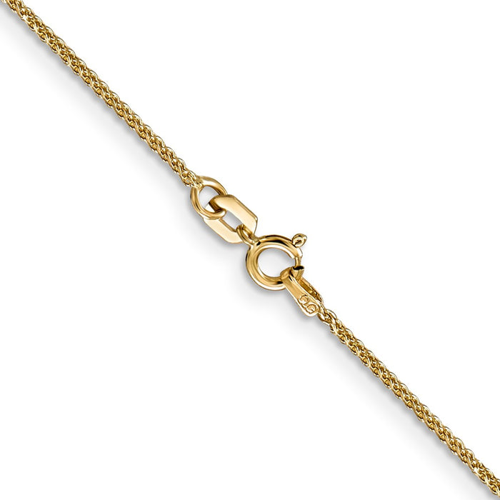 14k 1mm D/C Spiga with Spring Ring Clasp Chain
