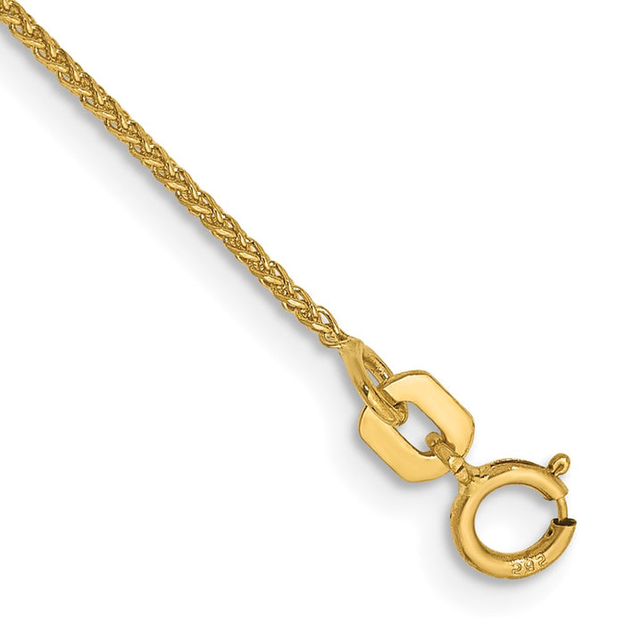 14k 1mm D/C Spiga with Spring Ring Clasp Chain