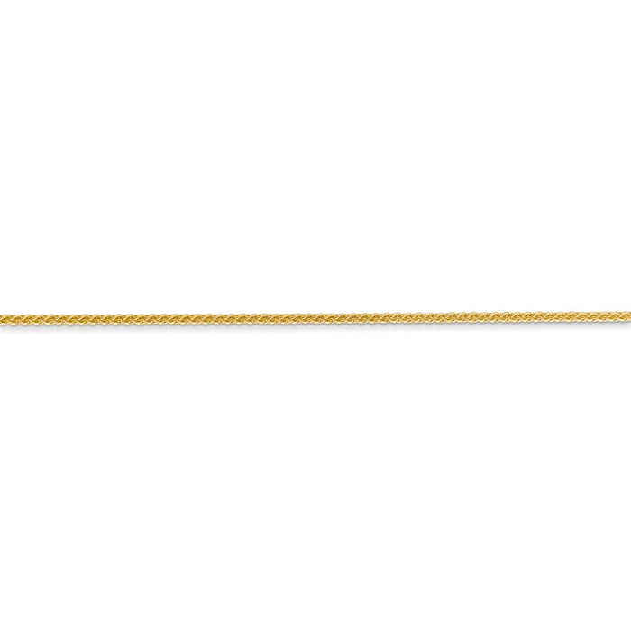 14k 1mm Solid Polished Spiga Chain