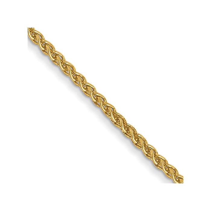 14k 1mm Solid Polished Spiga Chain