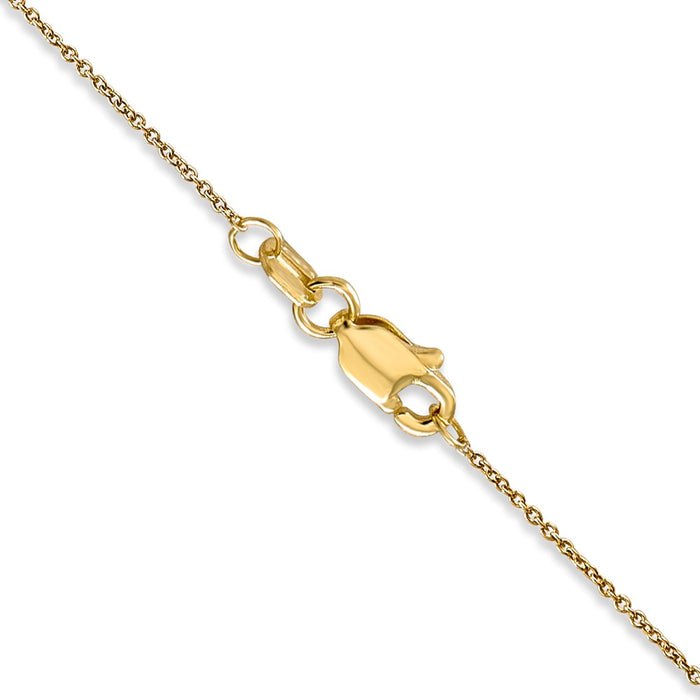 14k .75mm Solid Polished Cable Chain