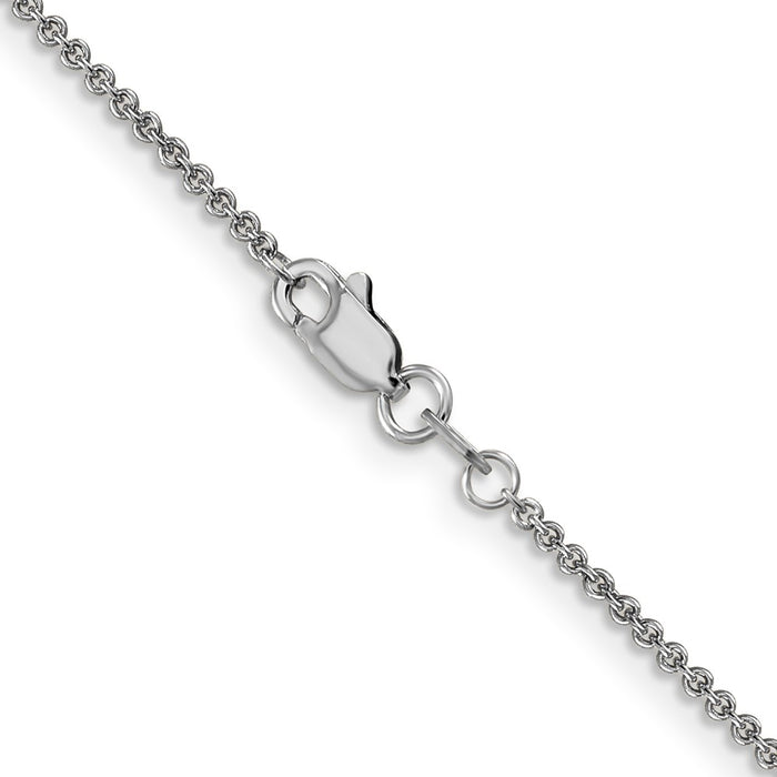 14k WG 1.4mm Solid Polished Cable Chain