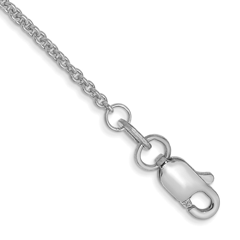 14k WG 1.4mm Solid Polished Cable Chain