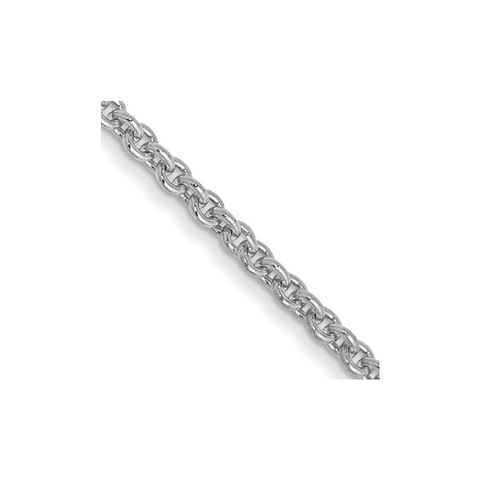 14k WG 1.4mm Solid Polished Cable Chain