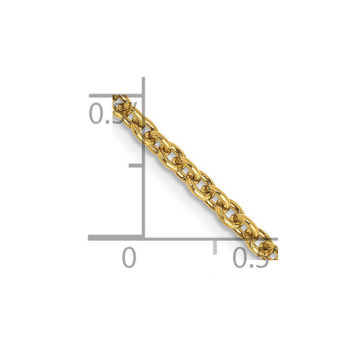 14k 2.2mm Forzantine Cable Chain