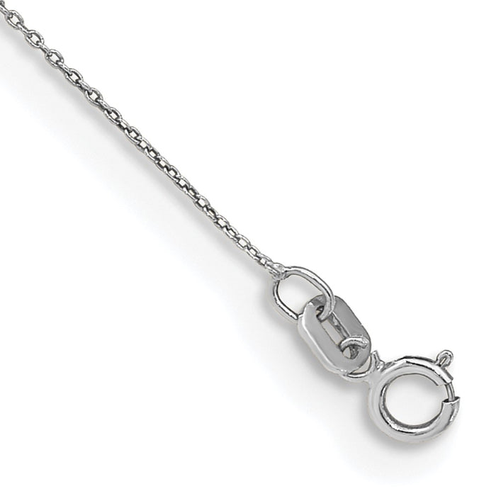 14k WG .75mm Cable Pendant Chain