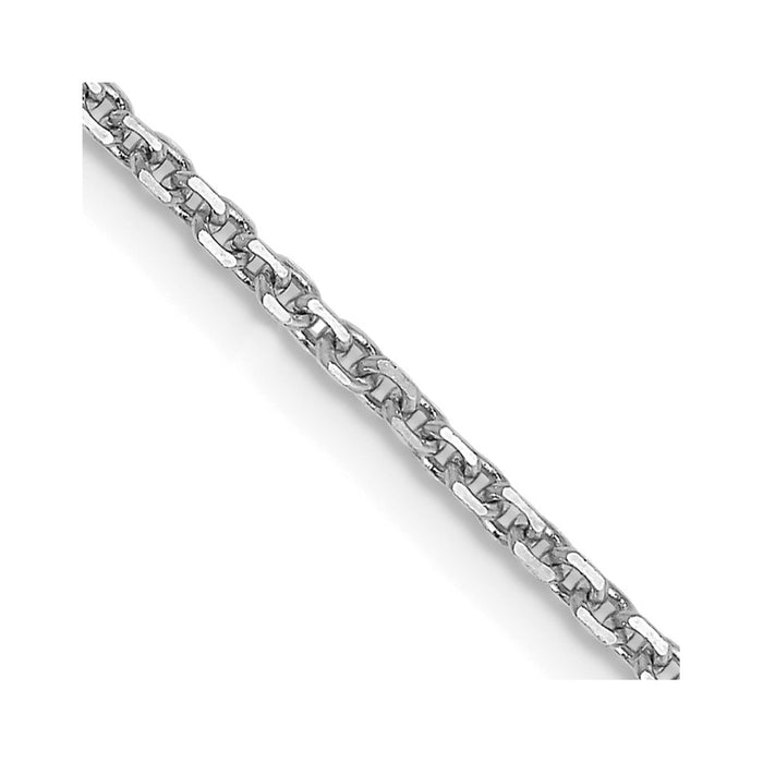14k WG 1.45mm Solid Diamond-cut Cable Chain