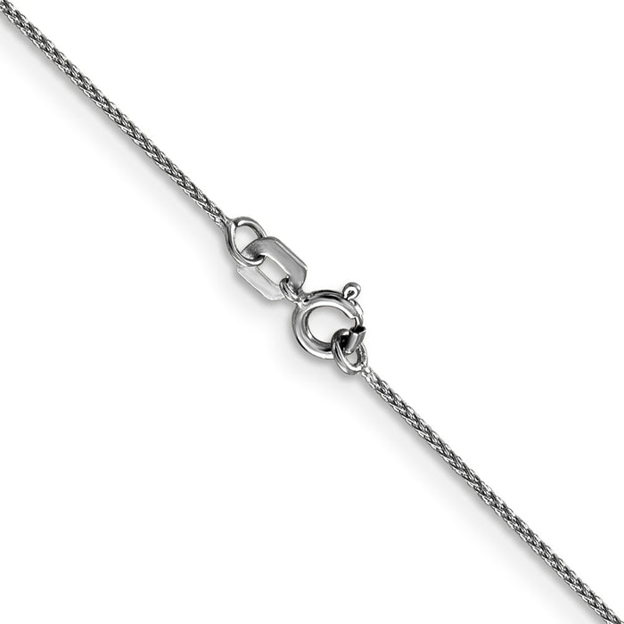 14k WG .65mm D/C Spiga with Spring Ring Clasp Chain