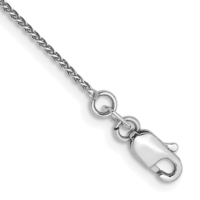 14k WG 1mm D/C Spiga with Lobster Clasp Chain