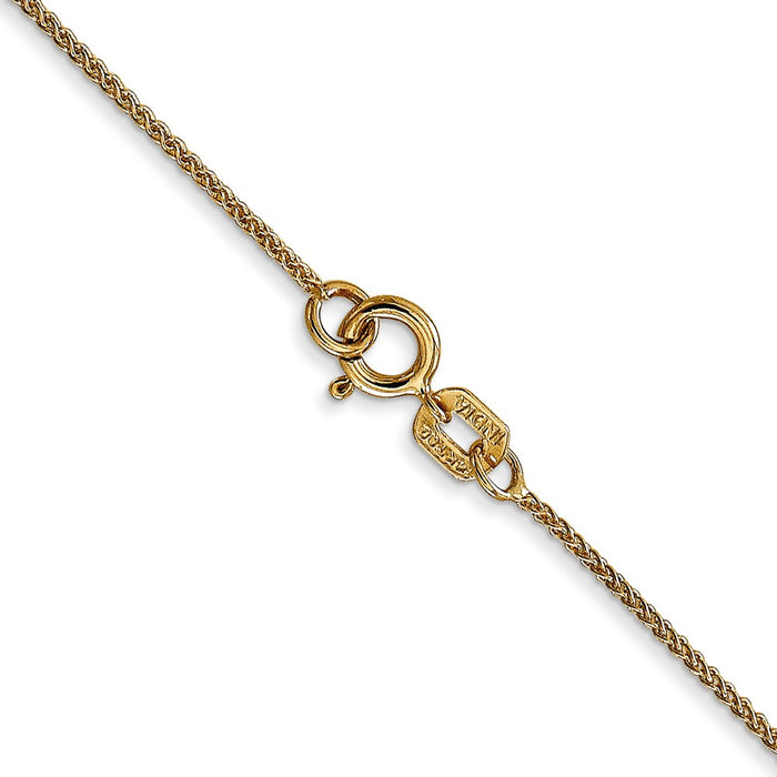 14k .80mm Spiga with Spring Ring Clasp Chain