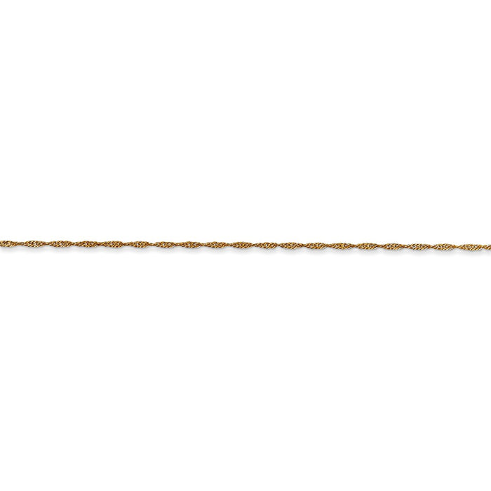 14k 1mm Singapore Chain