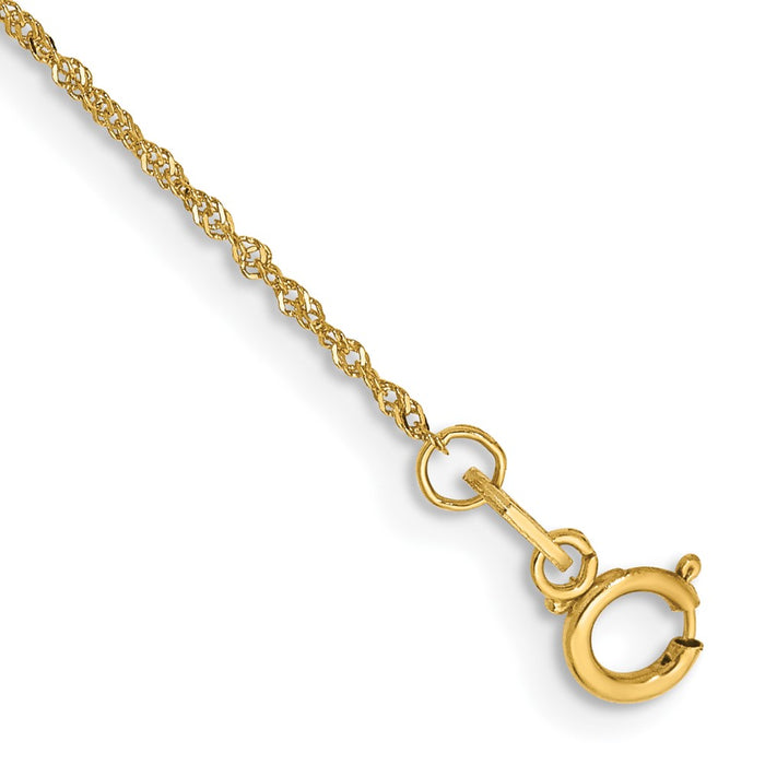 14k 1mm Singapore Chain