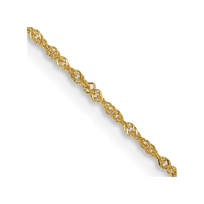 14k 1mm Singapore Chain