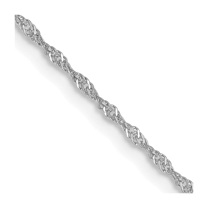 14k WG 1.1mm Singapore Chain