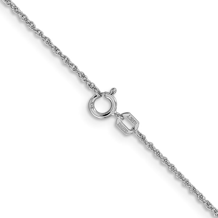 14k WG 1.1mm Baby Rope Chain