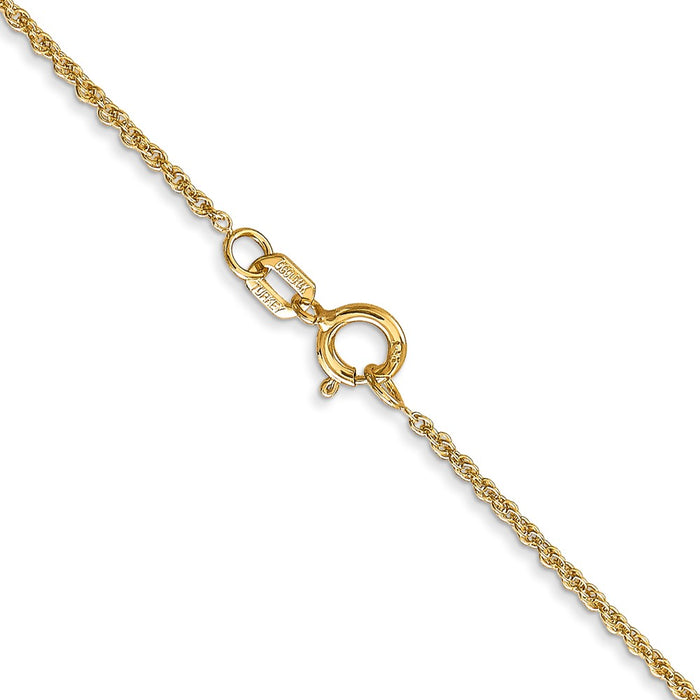 14k 1.1mm Baby Rope Chain