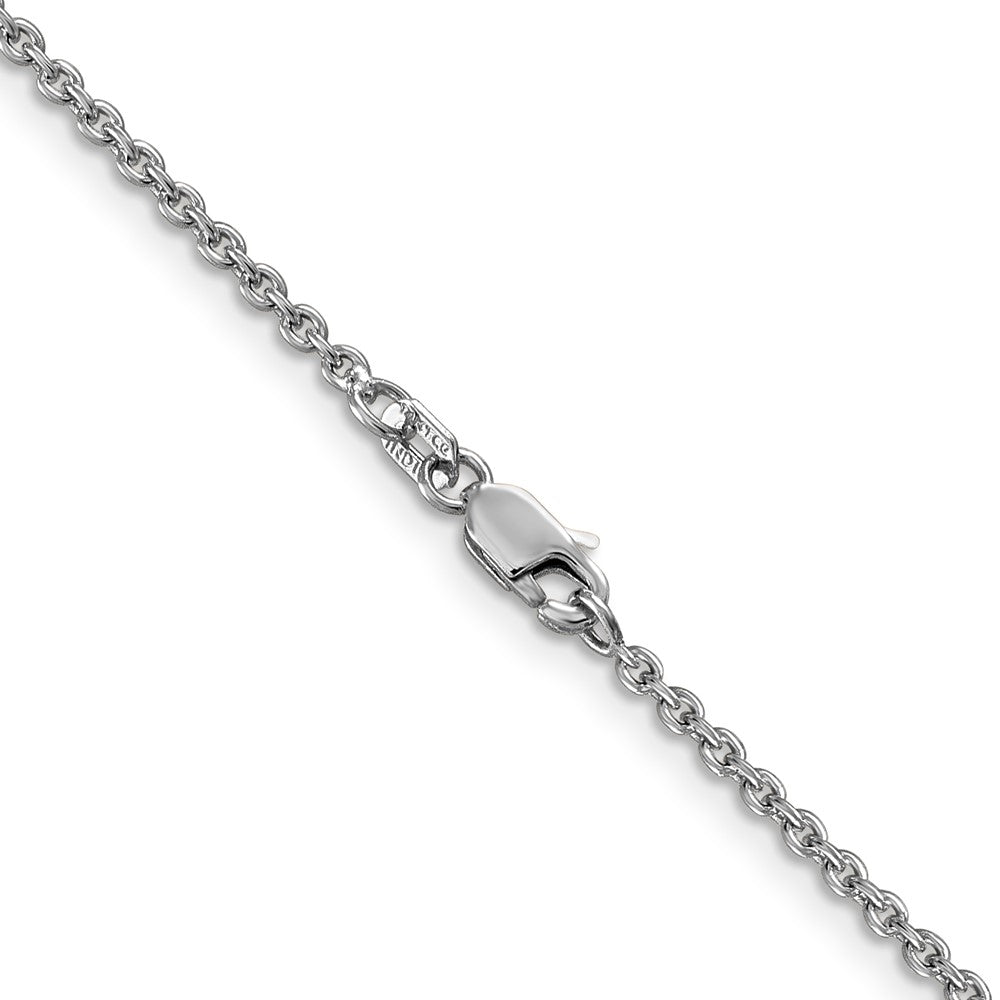 14k WG 1.8mm Forzantine Cable Chain