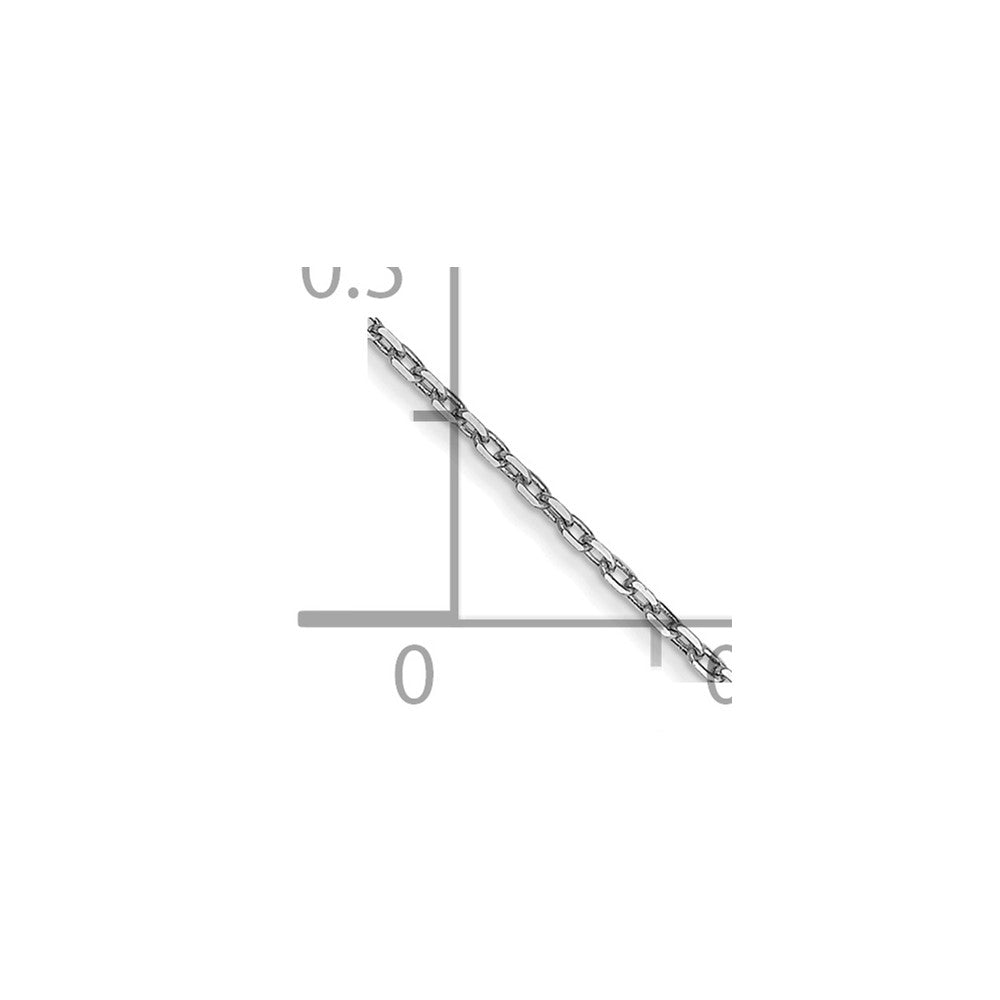 14k WG .8mm D/C Cable with Lobster Clasp Chain