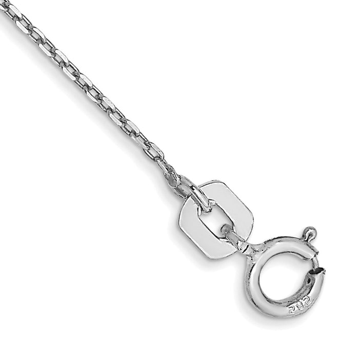 14k WG .8mm D/C Cable with Spring Ring Clasp Chain