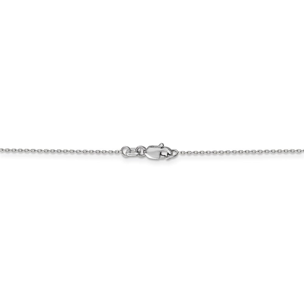 14k WG .8mm D/C Cable with Lobster Clasp Chain