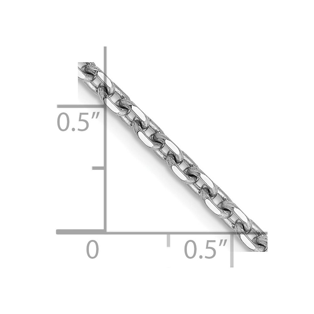 14k WG 2.5mm D/C Cable Chain