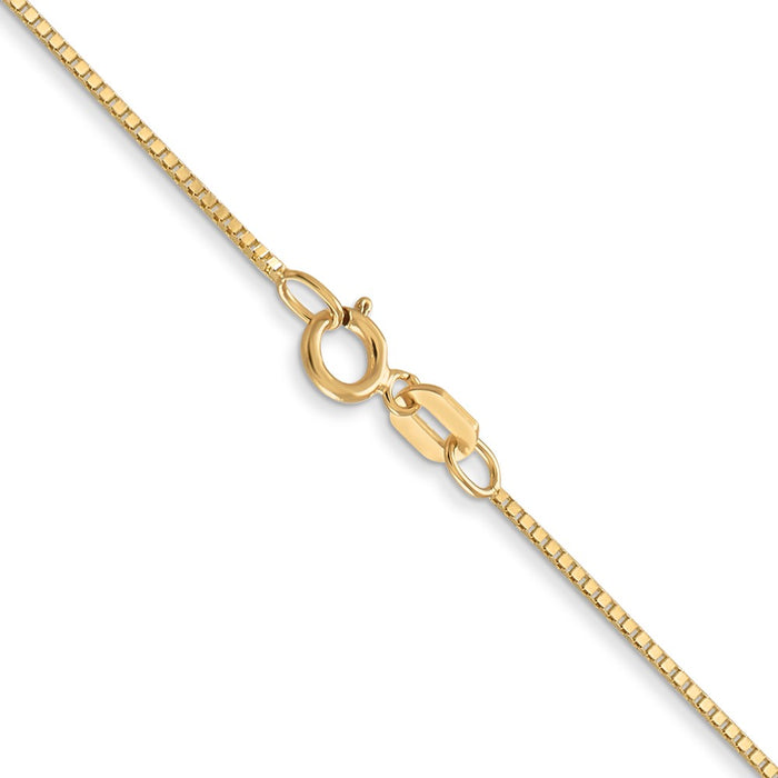 14k .7mm Box with Spring Ring Clasp Chain