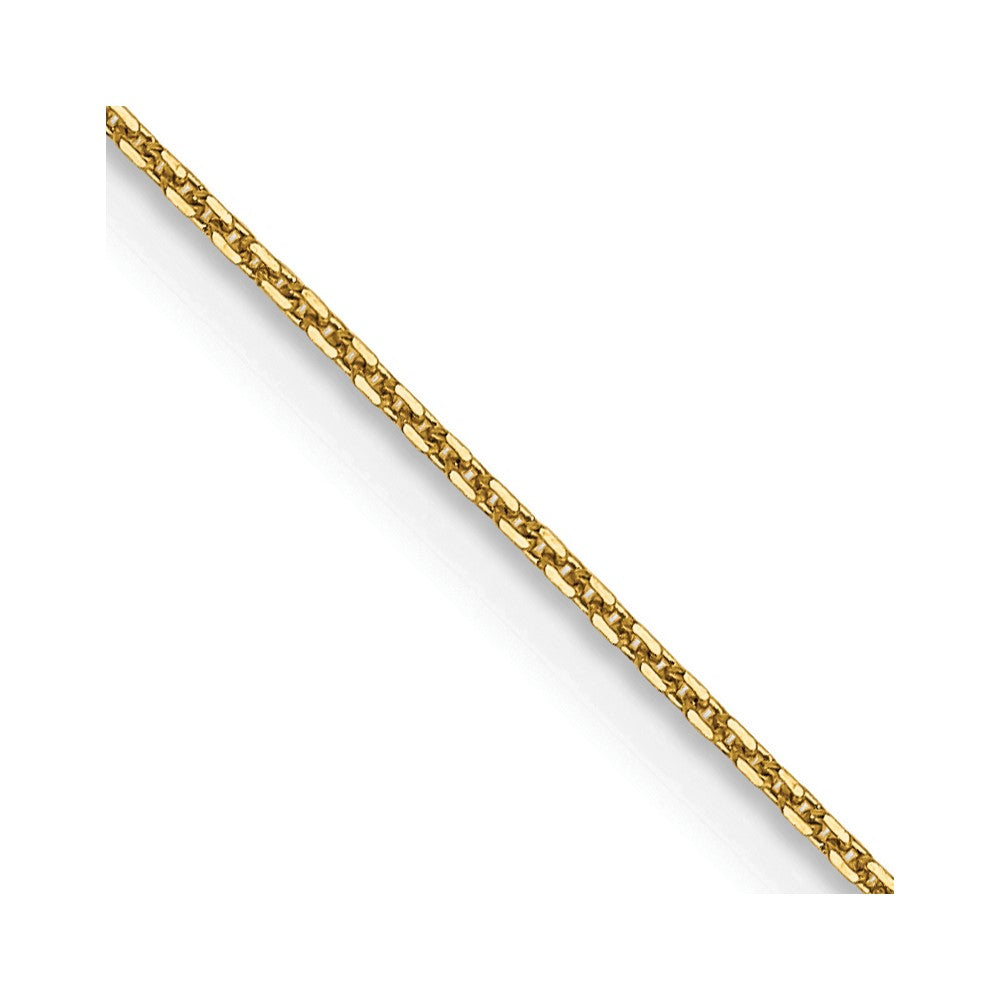 14k .8mm D/C Round Open Link Cable Chain