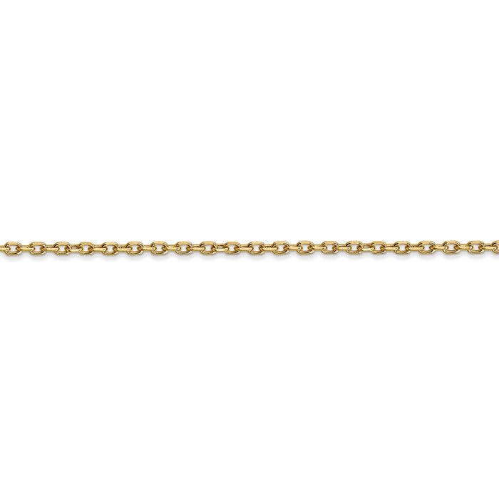 14k 1.8mm D/C Round Open Link Cable Chain