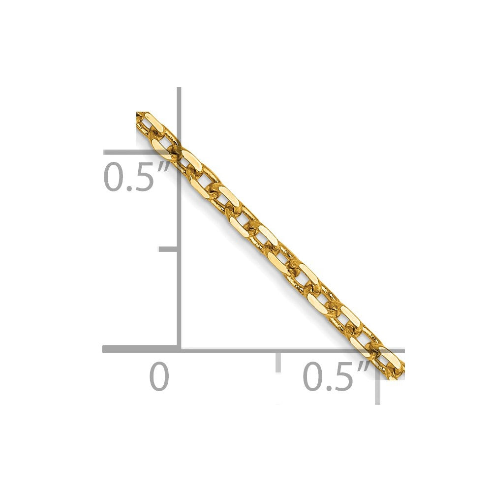14k 1.8mm D/C Round Open Link Cable Chain