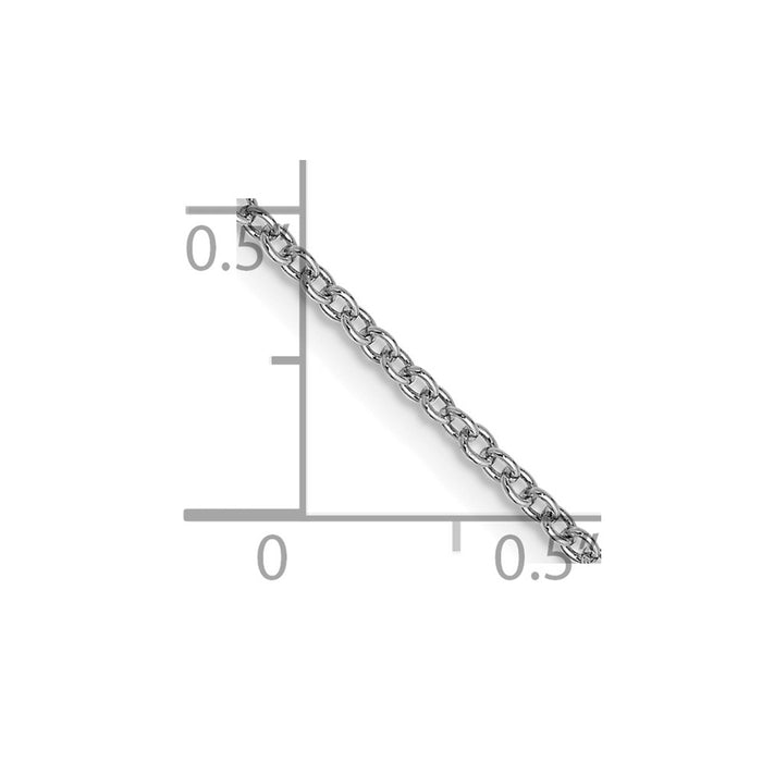 14k WG 1.4mm Round Open Wide Link Cable Chain