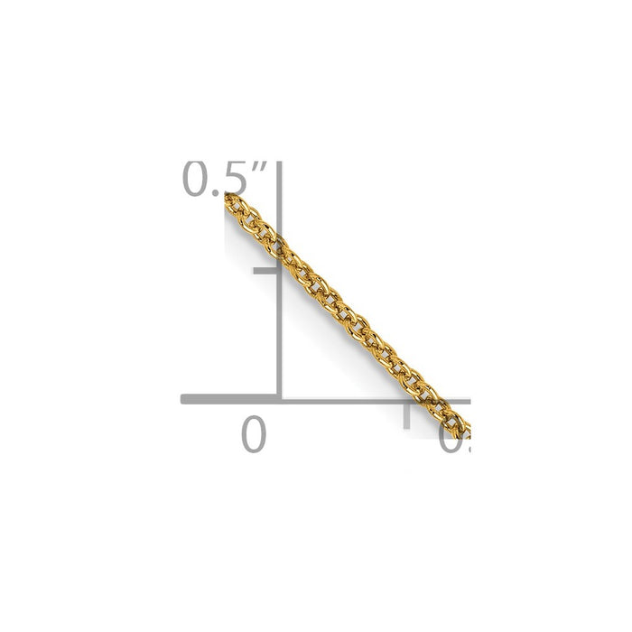 14k 1.2mm Cable Chain