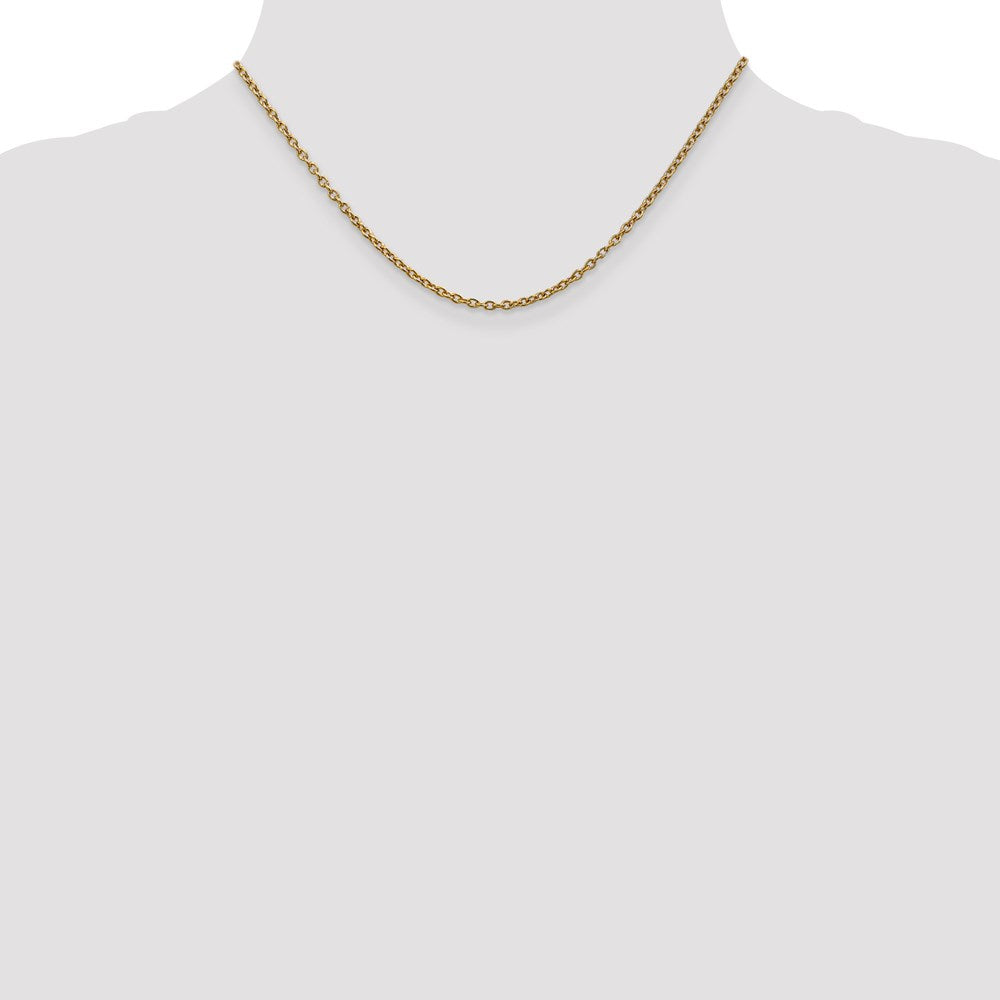 14k 2.4mm Round Open Link Cable Chain