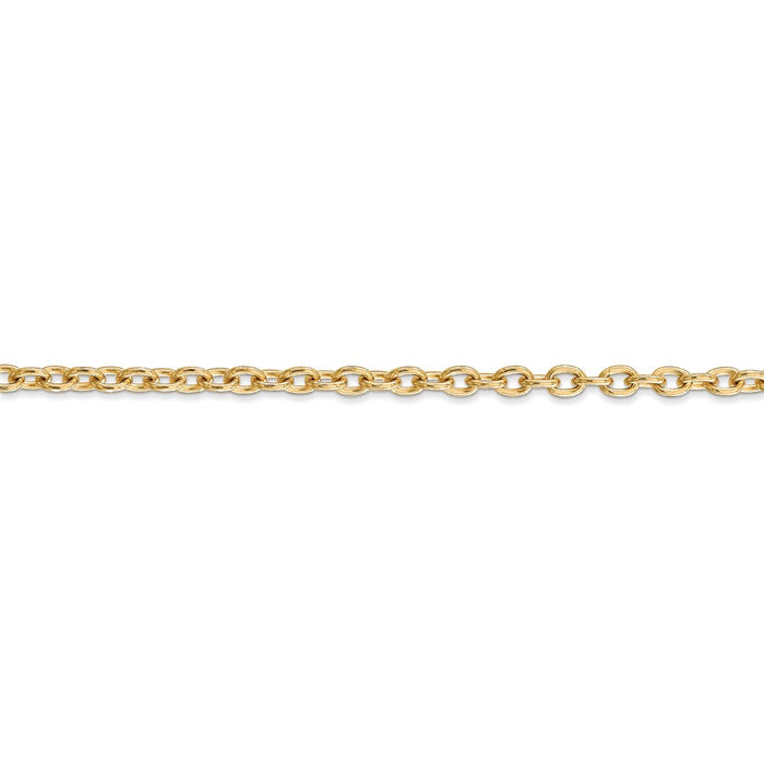 14k 3.2mm Round Open Link Cable Chain