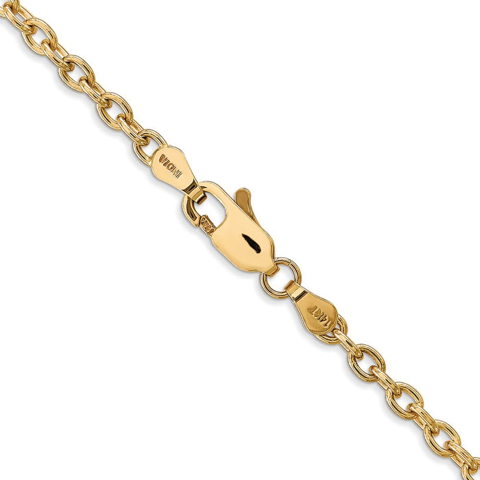 14k 3.2mm Round Open Link Cable Chain