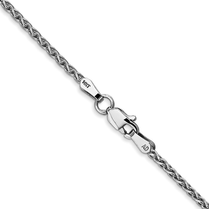 14k WG 1.75mm Parisian Wheat Chain