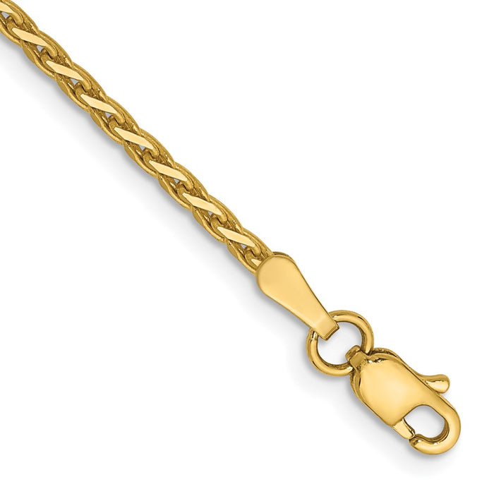 14K 1.9mm D/C Parisian Wheat Chain