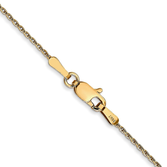 14K 1mm Round Parisian Wheat Chain