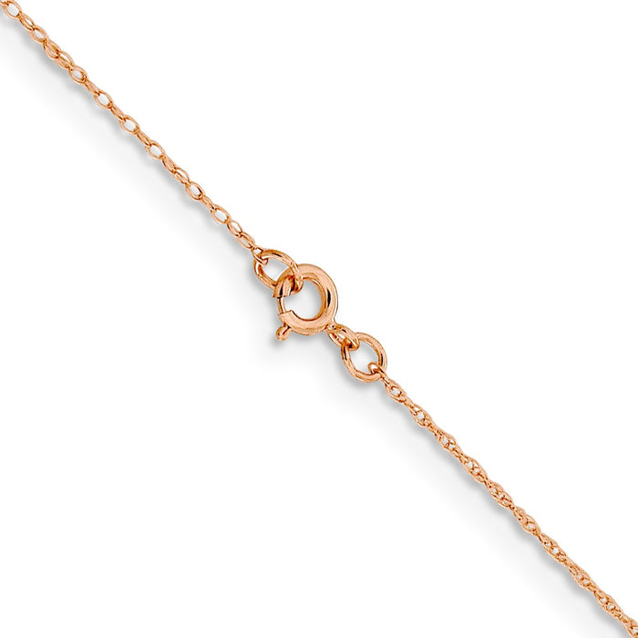 14k Rose Gold .5mm Baby Rope Chain