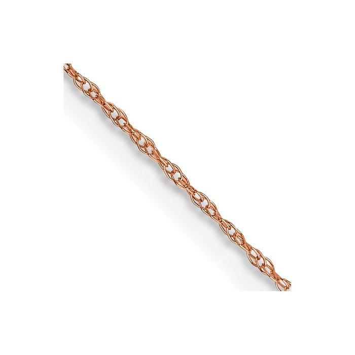 14k Rose Gold .5mm Baby Rope Chain