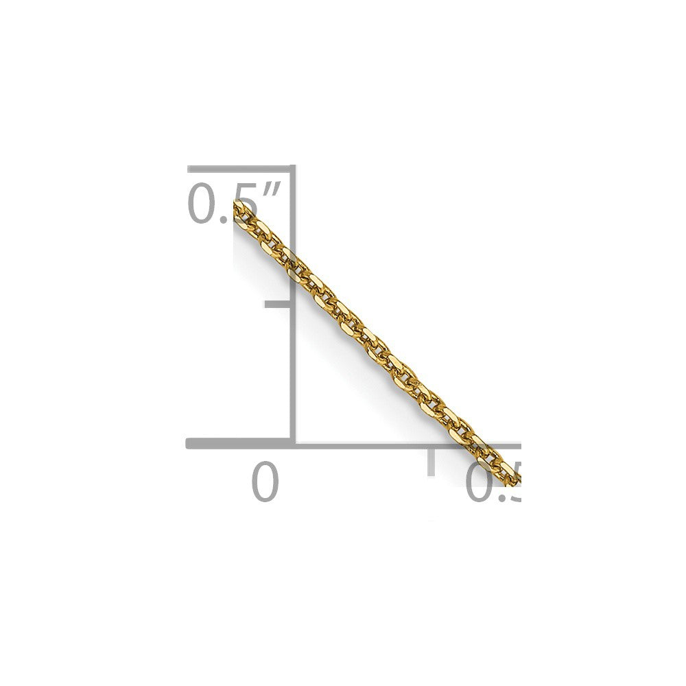 14k .9mm D/C Round Open Link Cable Chain