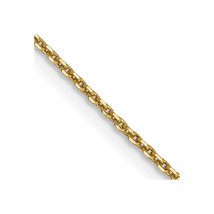 14k .9mm D/C Round Open Link Cable Chain