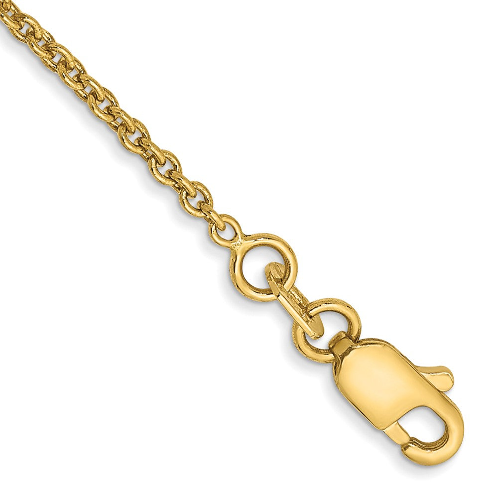 14k 1.4mm Solid Polished Cable Chain